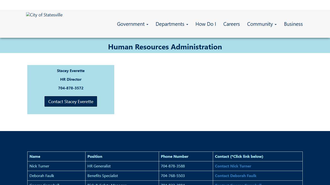 Statesville Human Resources Administration